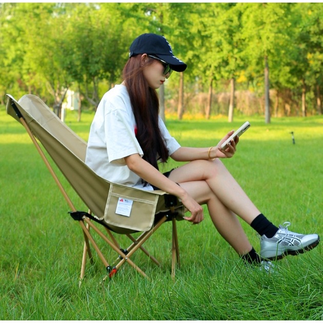 เก้าอี้ตั้งแคมป์ ทรงหลังเต่าทรงสูง ขนาดใหญ่ นั่งสบาย เก้าอี้พับกลางแจ้ง เก้าอี้สนาม เก้าอี้ตลาดกลางคืน พร้อมถุงเก็บเพื่อป้องกันการชน