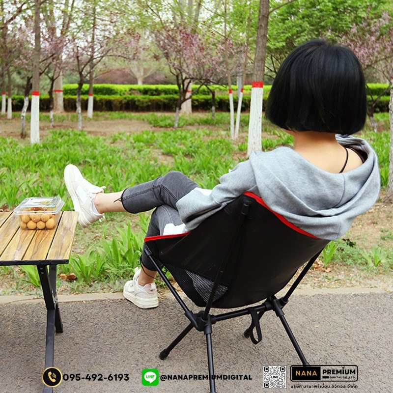 เก้าอี้ตั้งแคมป์ ขนาดใหญ่ นั่งสบาย เก้าอี้พับกลางแจ้ง เก้าอี้สนาม เก้าอี้ตลาดกลางคืน พร้อมถุงเก็บเพื่อป้องกันการชน