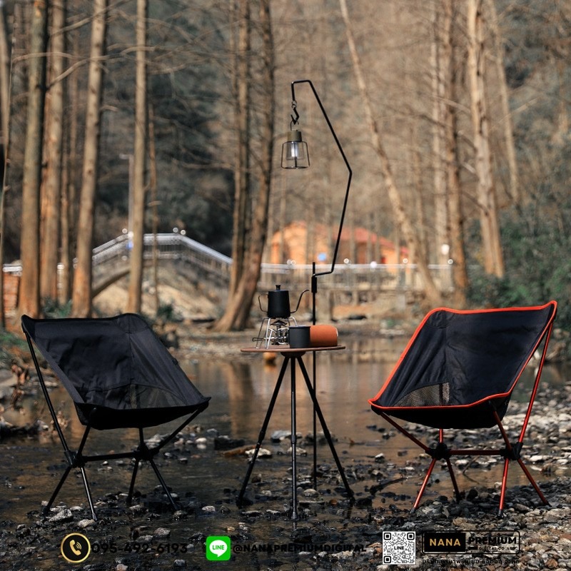 เก้าอี้ตั้งแคมป์ ขนาดใหญ่ นั่งสบาย เก้าอี้พับกลางแจ้ง เก้าอี้สนาม เก้าอี้ตลาดกลางคืน พร้อมถุงเก็บเพื่อป้องกันการชน