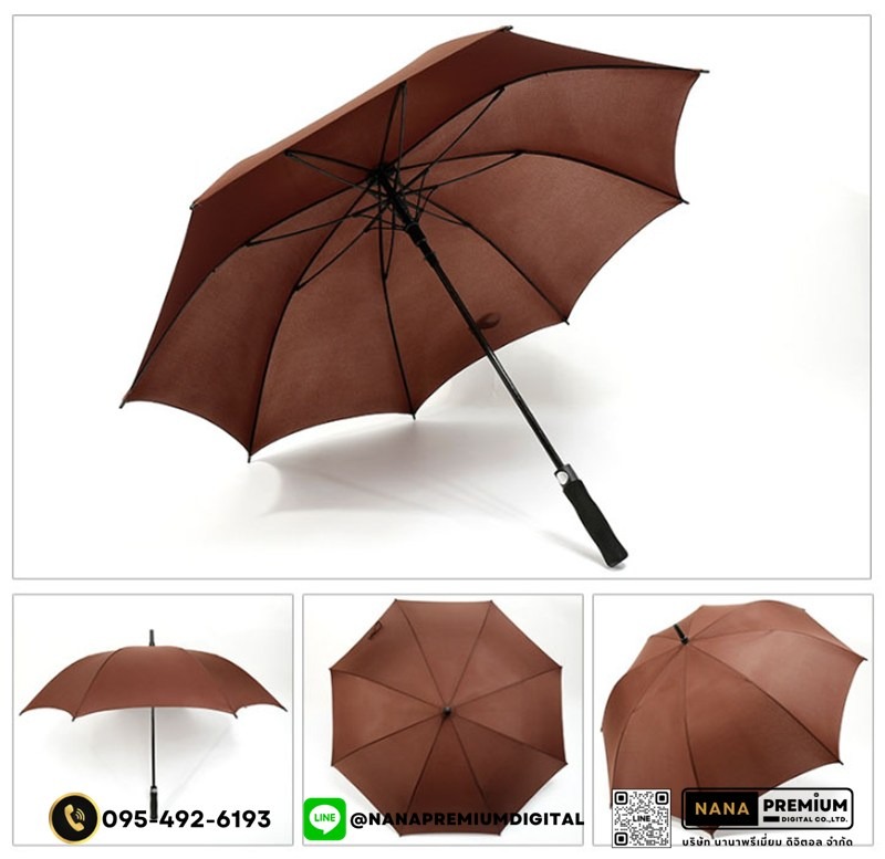 รับผลิตร่มกอล์ฟ ด้ามจับแข็งแรง ร่มคันใหญ่ รับสกรีนร่ม รับผลิตร่ม ขายส่งร่ม ร่มแจก ร่มครีม ร่มสร้างแบรนด์ ร่มเครื่องสำอางค์