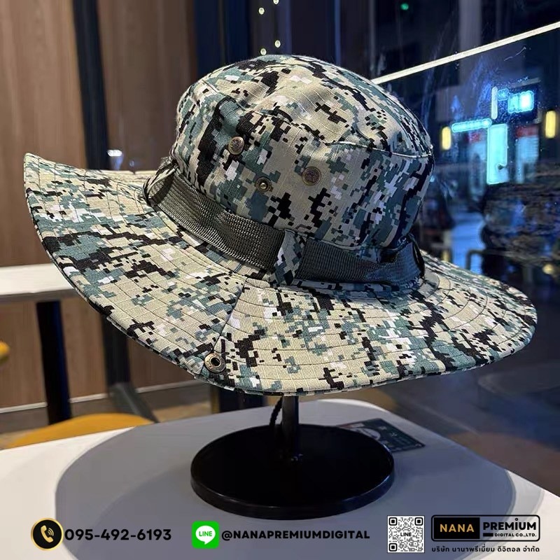รับผลิตหมวกทหารปีกกว้าง หมวกลายทหาร กันแดด กันยูวี uv หมวกแก๊ป หมวกGAP รับผลิตหมวก รับปักหมวก รับสกรีนหมวก