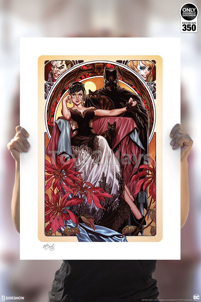 Batman & Catwoman Fine Art Print By Sideshow Collectibles Hand-Signed By The Artist, Mark Brooks