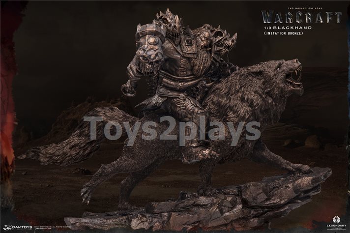 DAMTOYS EPIC SERIES: DMLW015 WARCRAFT BLACKHAND RIDING WOLF (IMITATION BRONZE) 