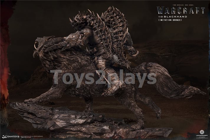 DAMTOYS EPIC SERIES: DMLW015 WARCRAFT BLACKHAND RIDING WOLF (IMITATION BRONZE) 