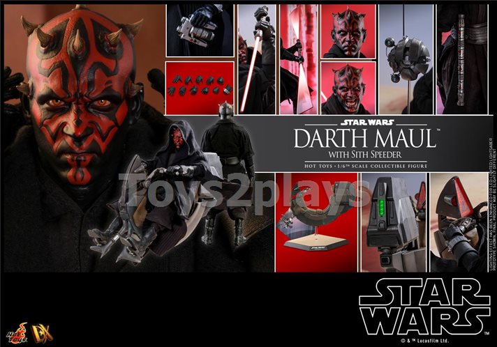 Hot Toys DX17 STAR WARS EPISODE I: THE PHANTOM MENACE - DARTH MAUL WITH SITH SPEEDER สินค้าตัวโชว์