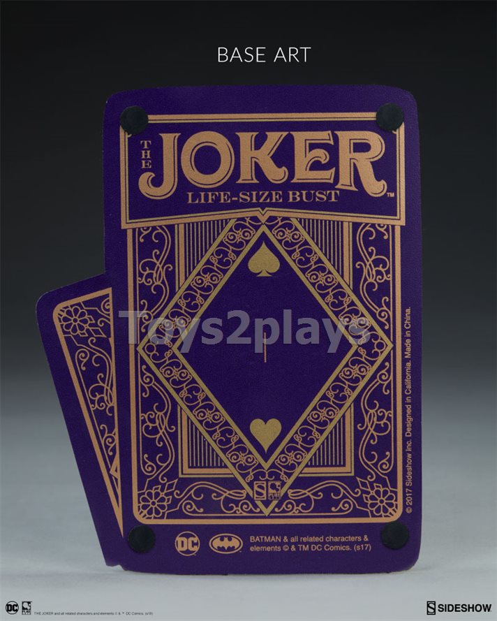 Sideshow 400300 The Joker : Face of Insanity Life Size Bust