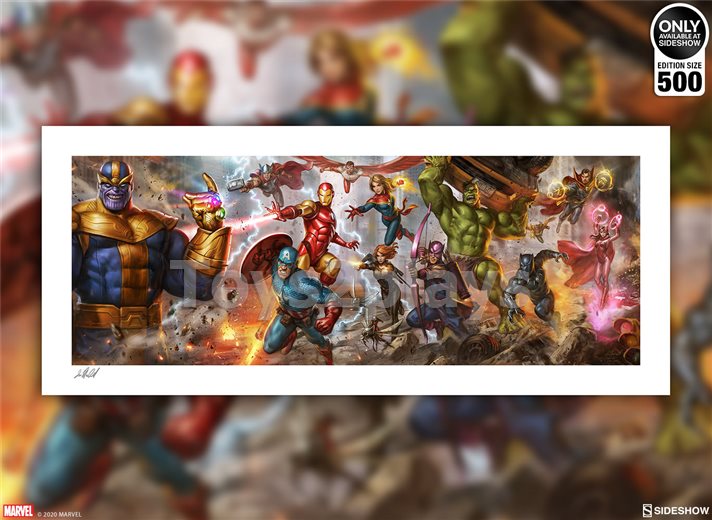 Art Print Sideshow Collectibles The Avengers: Earth's Mightiest Heroes Deluxe Fine