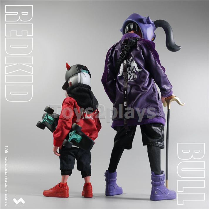 JT STUDIO BULL & BULL JR (RED KID) Set