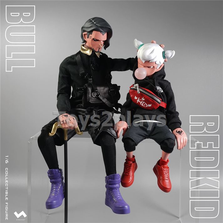 JT STUDIO BULL & BULL JR (RED KID) Set