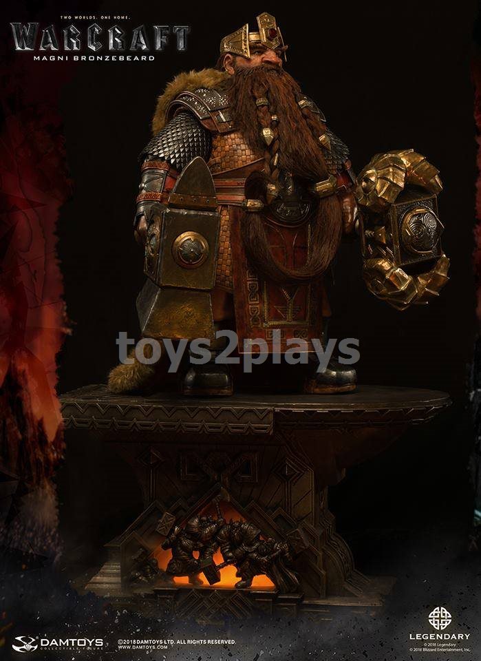 DAMTOYS DMLW09 Epic Series Warcraft movie – Magni Bronzebeard 25-inch Premium Statue