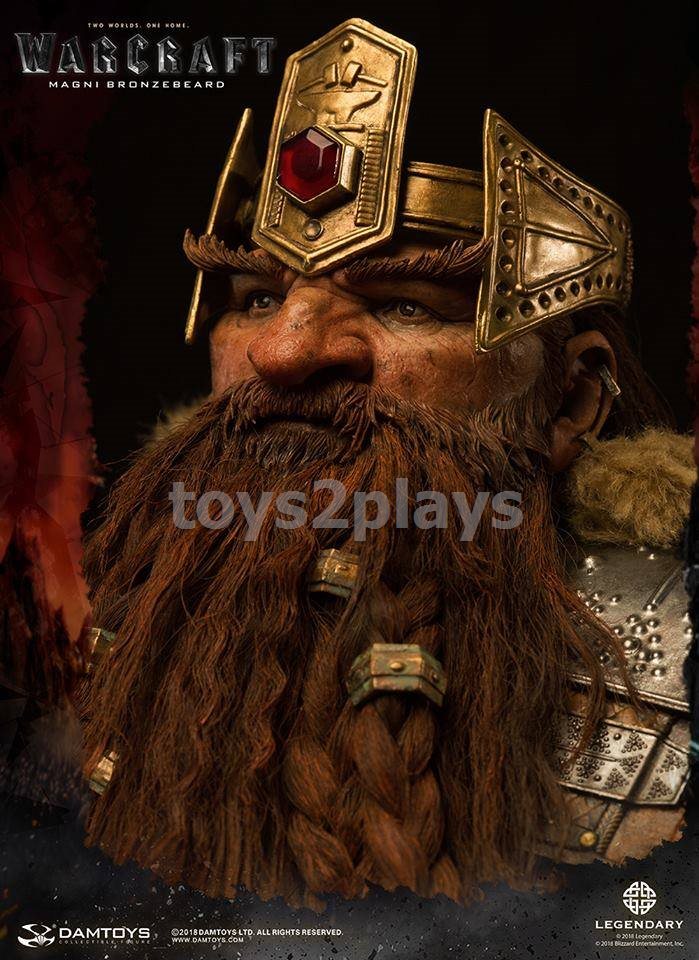 DAMTOYS DMLW09 Epic Series Warcraft movie – Magni Bronzebeard 25-inch Premium Statue