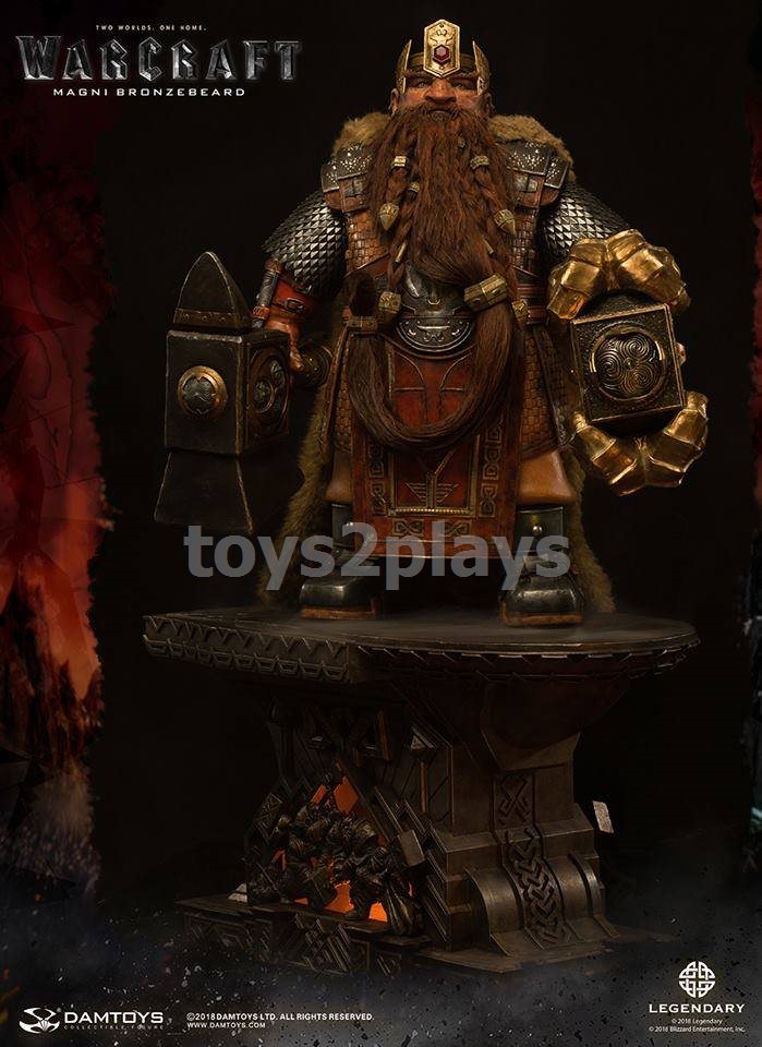 DAMTOYS DMLW09 Epic Series Warcraft movie – Magni Bronzebeard 25-inch Premium Statue