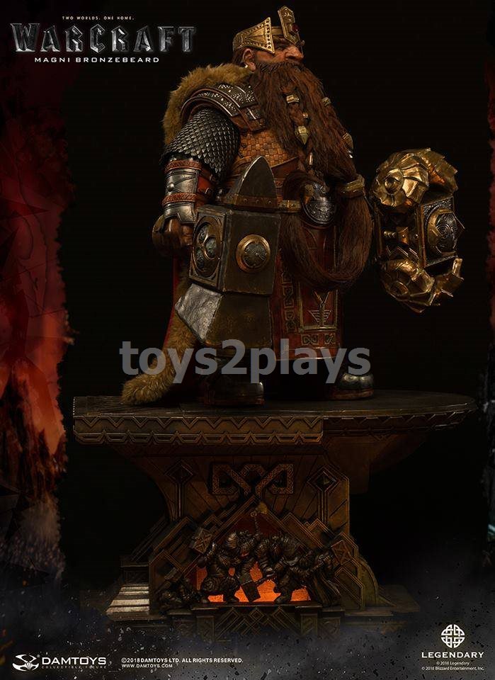 DAMTOYS DMLW09 Epic Series Warcraft movie – Magni Bronzebeard 25-inch Premium Statue