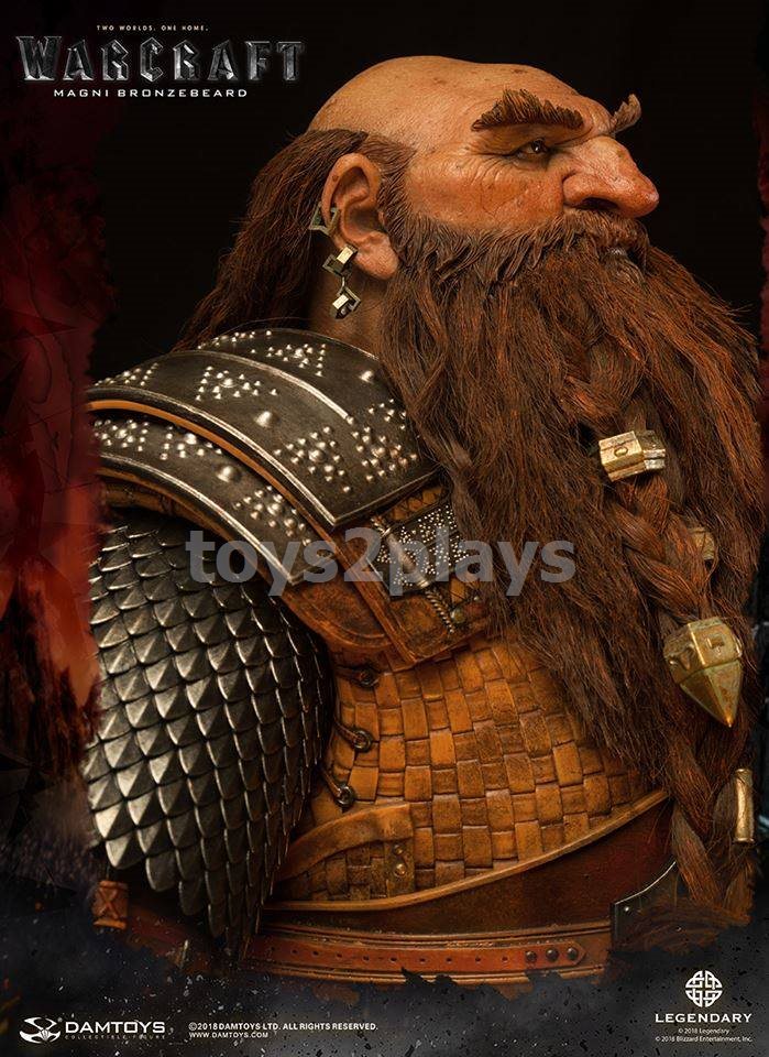DAMTOYS DMLW09 Epic Series Warcraft movie – Magni Bronzebeard 25-inch Premium Statue