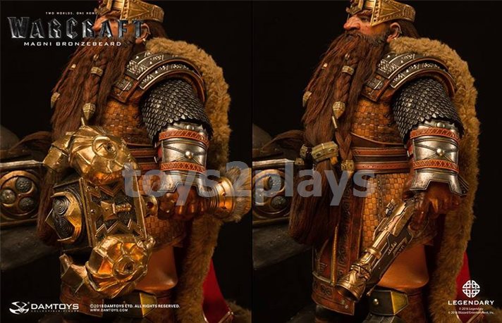 DAMTOYS DMLW09 Epic Series Warcraft movie – Magni Bronzebeard 25-inch Premium Statue