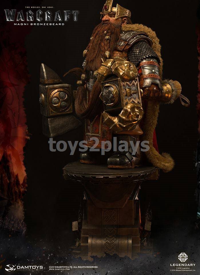 DAMTOYS DMLW09 Epic Series Warcraft movie – Magni Bronzebeard 25-inch Premium Statue