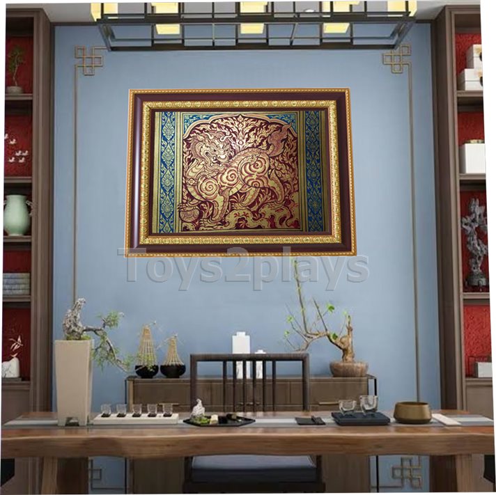 ภาพเขียน ปี่เซี๊ยะทองคำ 