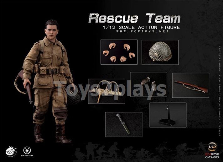 POPTOYS 1/12 CMS003 WWII US Rescue Squad Paratrooper