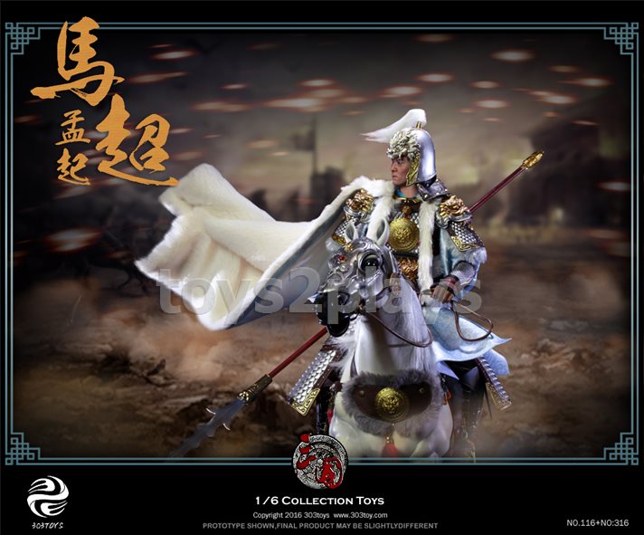 303TOYS NO.516 1/6 Three Kingdoms Series - The Silver Beast Helmet (Gift Only)