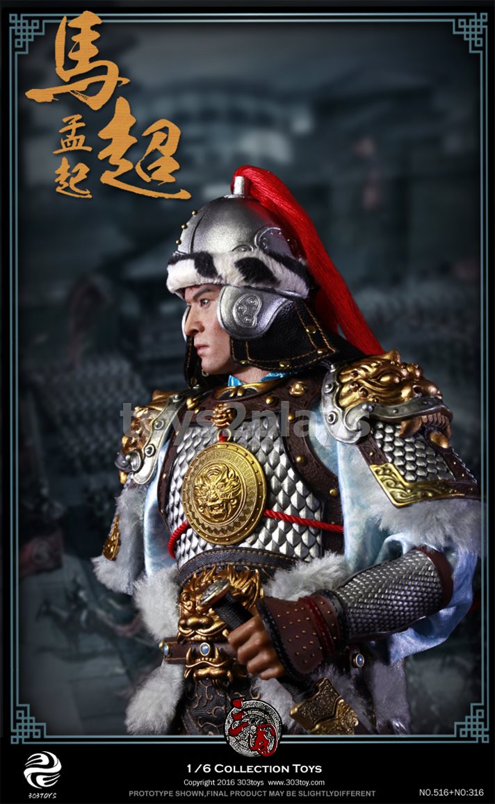 303TOYS NO.516 1/6 Three Kingdoms Series - The Silver Beast Helmet (Gift Only)