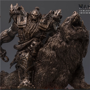 DAMTOYS EPIC SERIES: DMLW015 WARCRAFT BLACKHAND RIDING WOLF (IMITATION BRONZE) 