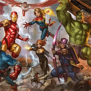 Art Print Sideshow Collectibles The Avengers: Earth's Mightiest Heroes Deluxe Fine